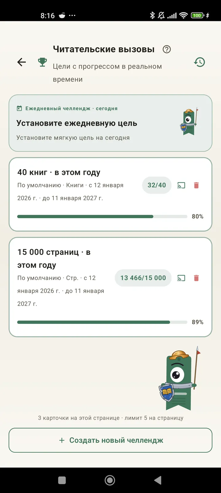 Читательские вызовы